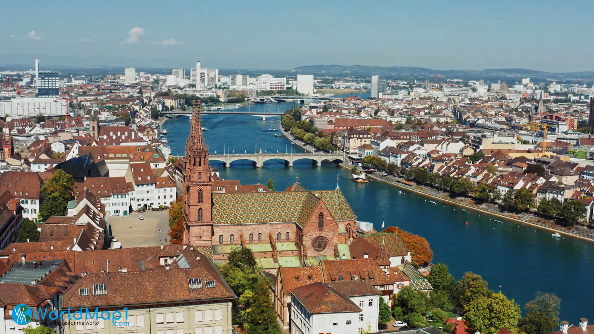 Aerial View from Munster Cathedral in Basel